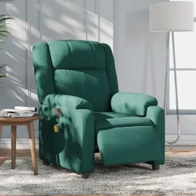 Sillón reclinable de masaje eléctrico tela verde oscuro de , Sillones - Ref: Foro24-3205196, Precio: 263,05 €, Descuento: %