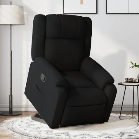 Sillón reclinable elevable tela negro de , Sillones - Ref: Foro24-3205204, Precio: 268,32 €, Descuento: %