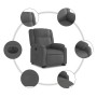 Sillón eléctrico reclinable elevable de tela gris oscuro de , Sillones - Ref: Foro24-3205227, Precio: 316,34 €, Descuento: %