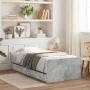 Estructura de cama con cajones gris hormigón 100x200 cm de , Camas y somieres - Ref: Foro24-3207367, Precio: 184,02 €, Descue...