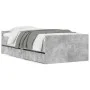 Estructura de cama con cajones gris hormigón 100x200 cm de , Camas y somieres - Ref: Foro24-3207367, Precio: 184,02 €, Descue...