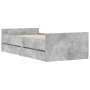 Estructura de cama con cajones gris hormigón 100x200 cm de , Camas y somieres - Ref: Foro24-3207367, Precio: 184,02 €, Descue...