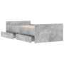 Estructura de cama con cajones gris hormigón 100x200 cm de , Camas y somieres - Ref: Foro24-3207367, Precio: 186,80 €, Descue...