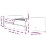 Estructura de cama con cajones gris hormigón 100x200 cm de , Camas y somieres - Ref: Foro24-3207367, Precio: 184,02 €, Descue...