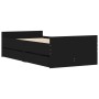 Estructura de cama con cajones negro 100x200 cm de , Camas y somieres - Ref: Foro24-3207365, Precio: 152,10 €, Descuento: %