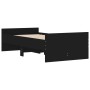 Estructura de cama con cajones negro 100x200 cm de , Camas y somieres - Ref: Foro24-3207365, Precio: 152,10 €, Descuento: %