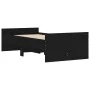 Estructura de cama con cajones negro 100x200 cm de , Camas y somieres - Ref: Foro24-3207365, Precio: 149,97 €, Descuento: %