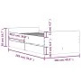 Estructura de cama con cajones negro 100x200 cm de , Camas y somieres - Ref: Foro24-3207365, Precio: 149,97 €, Descuento: %