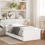 Estructura de cama con cajones blanco 90x190 cm de , Camas y somieres - Ref: Foro24-3207378, Precio: 168,67 €, Descuento: %