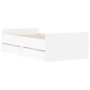 Estructura de cama con cajones blanco 90x190 cm de , Camas y somieres - Ref: Foro24-3207378, Precio: 170,95 €, Descuento: %