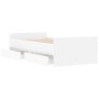 Estructura de cama con cajones blanco 90x190 cm de , Camas y somieres - Ref: Foro24-3207378, Precio: 170,95 €, Descuento: %