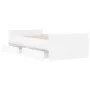 Estructura de cama con cajones blanco 90x190 cm de , Camas y somieres - Ref: Foro24-3207378, Precio: 168,67 €, Descuento: %
