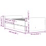 Estructura de cama con cajones roble marrón 90x190 cm de , Camas y somieres - Ref: Foro24-3207384, Precio: 162,56 €, Descuent...