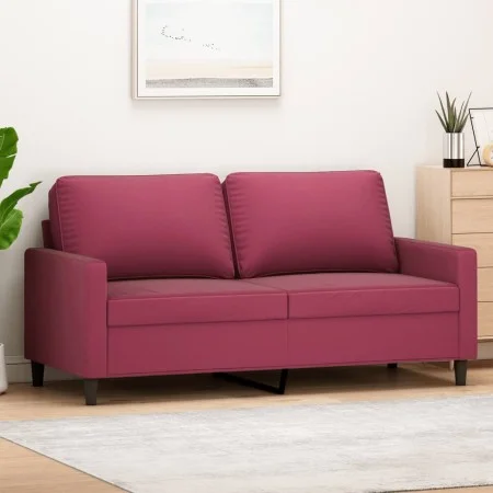 Sofá de 2 plazas de terciopelo rojo tinto 140 cm de , Sofás - Ref: Foro24-359203, Precio: 197,46 €, Descuento: %