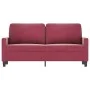 Sofá de 2 plazas de terciopelo rojo tinto 140 cm de , Sofás - Ref: Foro24-359203, Precio: 197,46 €, Descuento: %