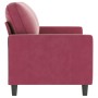 Sofá de 2 plazas de terciopelo rojo tinto 140 cm de , Sofás - Ref: Foro24-359203, Precio: 204,71 €, Descuento: %