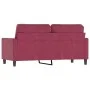 Sofá de 2 plazas de terciopelo rojo tinto 140 cm de , Sofás - Ref: Foro24-359203, Precio: 197,46 €, Descuento: %