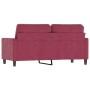Sofá de 2 plazas de terciopelo rojo tinto 140 cm de , Sofás - Ref: Foro24-359203, Precio: 204,71 €, Descuento: %