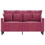 Sofá de 2 plazas de terciopelo rojo tinto 120 cm de , Sofás - Ref: Foro24-359297, Precio: 245,17 €, Descuento: %
