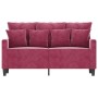 Sofá de 2 plazas de terciopelo rojo tinto 120 cm de , Sofás - Ref: Foro24-359297, Precio: 243,80 €, Descuento: %