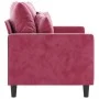 Sofá de 2 plazas de terciopelo rojo tinto 120 cm de , Sofás - Ref: Foro24-359297, Precio: 245,17 €, Descuento: %