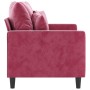 Sofá de 2 plazas de terciopelo rojo tinto 120 cm de , Sofás - Ref: Foro24-359297, Precio: 243,80 €, Descuento: %