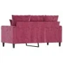 Sofá de 2 plazas de terciopelo rojo tinto 120 cm de , Sofás - Ref: Foro24-359297, Precio: 245,17 €, Descuento: %