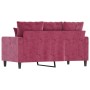 Sofá de 2 plazas de terciopelo rojo tinto 120 cm de , Sofás - Ref: Foro24-359297, Precio: 243,80 €, Descuento: %
