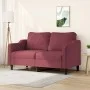 Sofá de 2 plazas de tela rojo tinto 140 cm de , Sofás - Ref: Foro24-359365, Precio: 222,48 €, Descuento: %