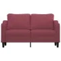 Sofá de 2 plazas de tela rojo tinto 140 cm de , Sofás - Ref: Foro24-359365, Precio: 222,48 €, Descuento: %