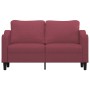 Sofá de 2 plazas de tela rojo tinto 140 cm de , Sofás - Ref: Foro24-359365, Precio: 225,70 €, Descuento: %
