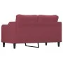 Sofá de 2 plazas de tela rojo tinto 140 cm de , Sofás - Ref: Foro24-359365, Precio: 222,48 €, Descuento: %