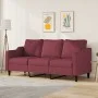Sofá de 3 plazas de tela rojo tinto 180 cm de , Sofás - Ref: Foro24-359373, Precio: 334,06 €, Descuento: %