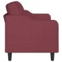 Sofá de 3 plazas de tela rojo tinto 180 cm de , Sofás - Ref: Foro24-359373, Precio: 334,06 €, Descuento: %