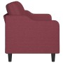 Sofá de 3 plazas de tela rojo tinto 180 cm de , Sofás - Ref: Foro24-359373, Precio: 323,55 €, Descuento: %