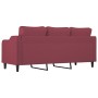 Sofá de 3 plazas de tela rojo tinto 180 cm de , Sofás - Ref: Foro24-359373, Precio: 323,55 €, Descuento: %