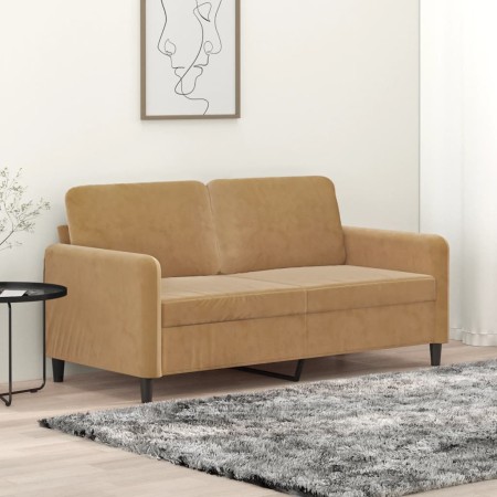 Sofá de 2 plazas terciopelo marrón 140 cm de , Sofás - Ref: Foro24-359449, Precio: 213,81 €, Descuento: %