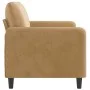 Sofá de 2 plazas terciopelo marrón 140 cm de , Sofás - Ref: Foro24-359449, Precio: 210,73 €, Descuento: %