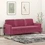 Sofá de 3 plazas de terciopelo rojo tinto 180 cm de , Sofás - Ref: Foro24-359456, Precio: 257,14 €, Descuento: %