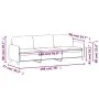 Sofá de 3 plazas de terciopelo rojo tinto 180 cm de , Sofás - Ref: Foro24-359456, Precio: 257,14 €, Descuento: %