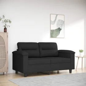Sofá de 2 plazas de tela de microfibra negro 120 cm de , Sofás - Ref: Foro24-359558, Precio: 242,25 €, Descuento: %