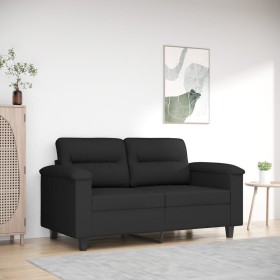 Sofá de 2 plazas de tela de microfibra negro 120 cm de , Sofás - Ref: Foro24-359558, Precio: 251,08 €, Descuento: %