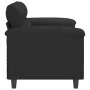 Sofá de 2 plazas de tela de microfibra negro 120 cm de , Sofás - Ref: Foro24-359558, Precio: 242,25 €, Descuento: %