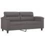 Sofá de 2 plazas de cuero sintético gris 140 cm de , Sofás - Ref: Foro24-359585, Precio: 232,34 €, Descuento: %