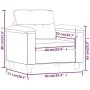 Sillón de tela de microfibra color crema 60 cm de , Sofás - Ref: Foro24-359553, Precio: 198,68 €, Descuento: %