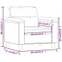 Sillón de tela de microfibra color crema 60 cm de , Sofás - Ref: Foro24-359553, Precio: 202,38 €, Descuento: %