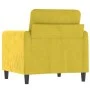 Yellow velvet armchair 60 cm by , Sofas - Ref: Foro24-359428, Price: 155,46 €, Discount: %