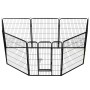 Corral para perros 8 paneles de acero 80x100 cm negro de vidaXL, Casetas y cercados para perros - Ref: Foro24-170574, Precio:...