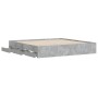 Cama con cajones madera ingeniería gris hormigón 180x200 cm de , Camas y somieres - Ref: Foro24-3207255, Precio: 185,67 €, De...
