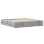 Cama con cajones madera ingeniería gris hormigón 180x200 cm de , Camas y somieres - Ref: Foro24-3207255, Precio: 185,67 €, De...